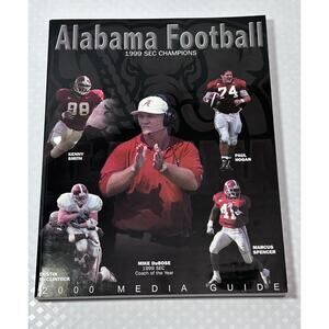 2000‎ Alabama Crimson Tide Football Media Guide Mike DuBose Coach of Year Cover